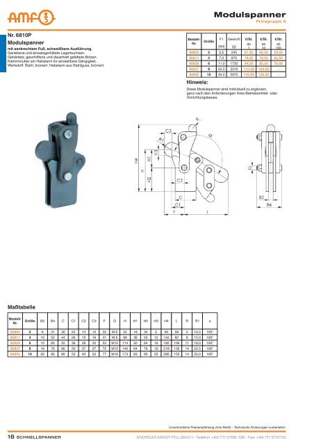 SCHNELLSPANNER MANUELL & PNEUMATISCH - pge