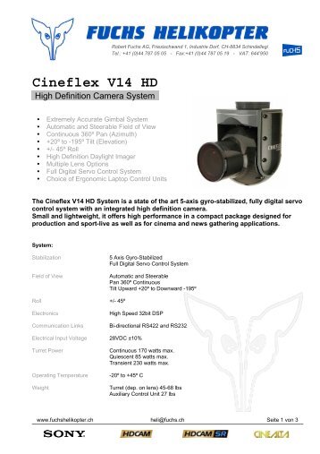 Cineflex V14 HD - Fuchs Helikopter