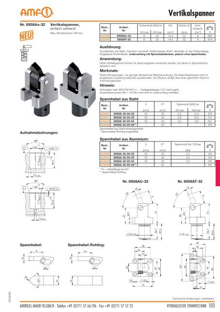 Hydraulische Spanntechnik - Schroers-Werkzeuge