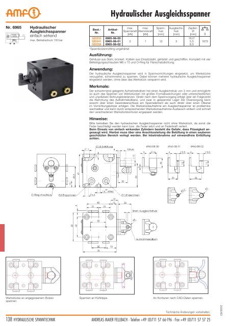 Hydraulische Spanntechnik - Schroers-Werkzeuge