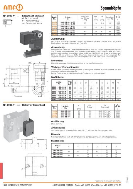 Hydraulische Spanntechnik - Schroers-Werkzeuge