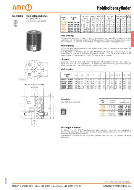 Hydraulische Spanntechnik - Schroers-Werkzeuge