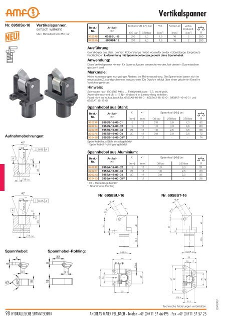 Hydraulische Spanntechnik - Schroers-Werkzeuge