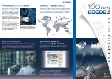 FLYER 160 Years GOEBEL - Goebel Schneid