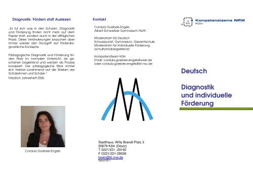 1105 goebels-engels Deutsch Diagnostik - Lehrerfortbildung NRW