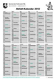 Abfallkalender - Gemeinde Füllinsdorf