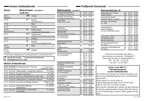 Oktober / November 2004 - Evangelisch-reformierte ...