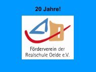 20 Jahre Förderverein - Städtischen Realschule Oelde