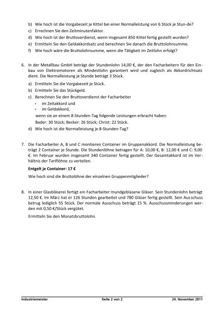 ) Wie hoch ist die Vorgab