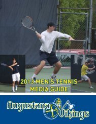 2013 MEN'S TENNIS MEDIA GUIDE - Augustana College
