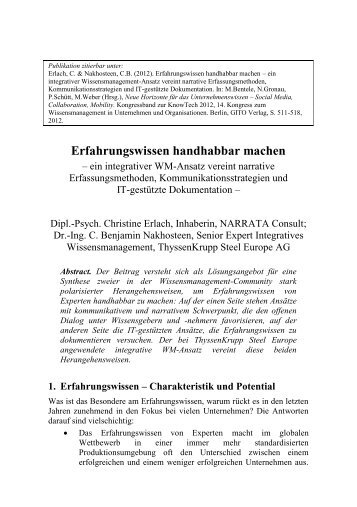Integrativer WM-Ansatz_Erlach_Nakhosteen_Knowtech2012