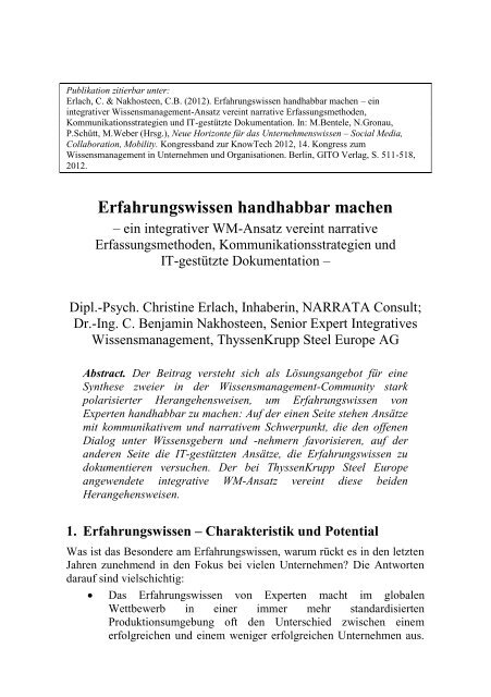 Integrativer WM-Ansatz_Erlach_Nakhosteen_Knowtech2012