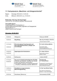 11. Fachsymposium „Maschinen- und Anlagensicherheit