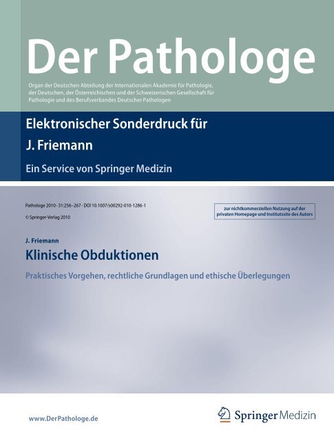 Friedmann Obduktion - Pathologie