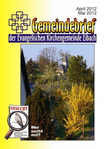 der Evangelischen Kirchengemeinde Eibach - Eibach — mein Dorf