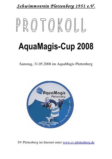 AquaMagis-Cup 2008 - Machers Masters Website