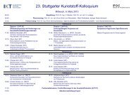 Programm - 23. Stuttgarter Kunststoff-Kolloquium (pdf ... - Plasticker
