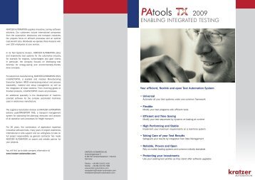PAtools 2009 - Kratzer Automation
