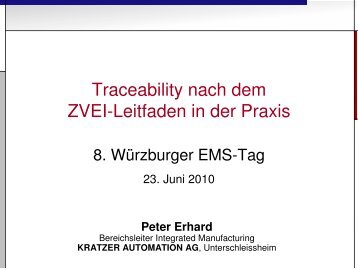 ZVEI â Leitfaden Traceability - Kratzer Automation