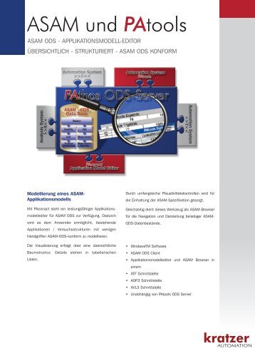 ASAM und PAtools - Kratzer Automation