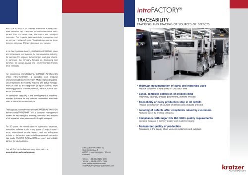 intraFACTORY® - Kratzer Automation