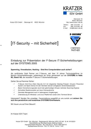 [IT-Security – mit Sicherheit!] - Kratzer EDV GmbH