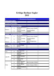 Erfolge Berliner Segler 2011 - Berliner Segler-Verband e.V.