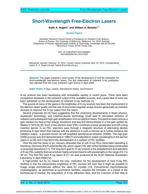 Breakthroughs Breakthroughs - ETH - Ultrafast Laser Physics