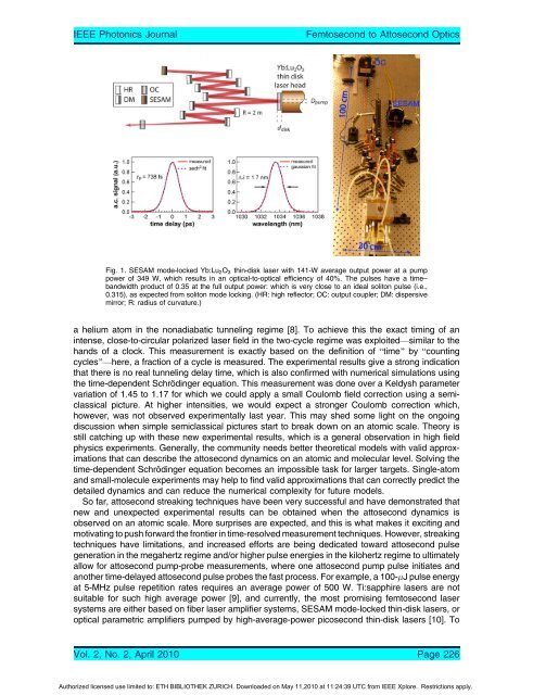 Breakthroughs Breakthroughs - ETH - Ultrafast Laser Physics