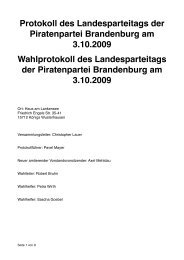 Protokoll als PDF - Wiki Brandenburg - Piratenpartei Brandenburg