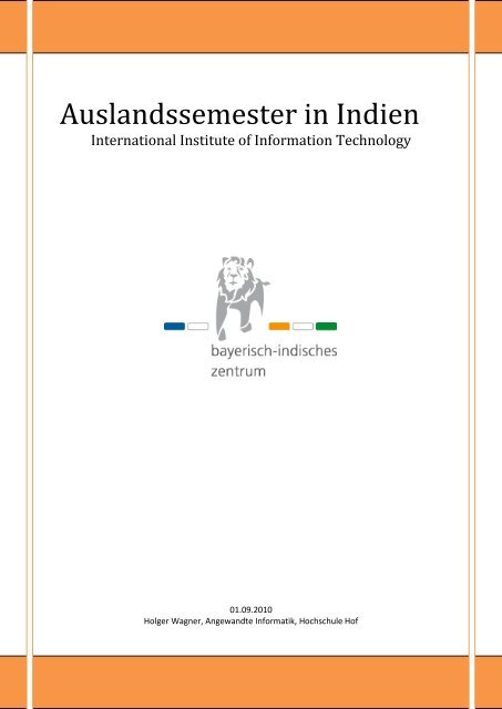 Studium am IIIT Bangalore - bayerisch-indisches zentrum