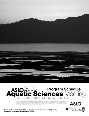 2005 Program Schedule with Author Index - ASLO