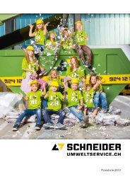 Preisliste (PDF) - Schneider Umweltservice AG