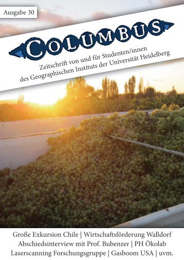 Ausgabe 30 - Geographisches Institut der Universität Heidelberg