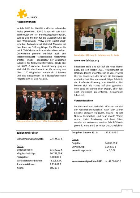 Newsletter #7 Münster / April / 2012 - Weitblick