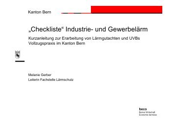 „Checkliste“ Industrie- und Gewerbelärm