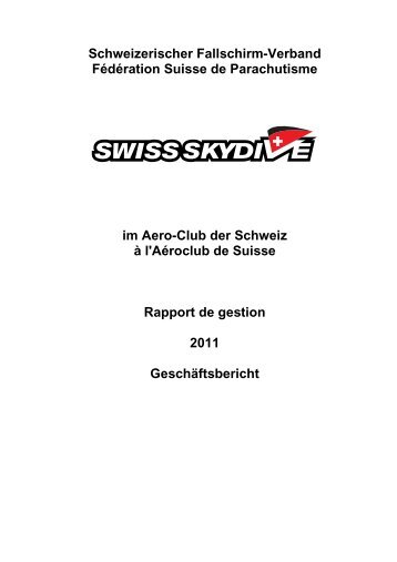 Schweizerischer Fallschirm-Verband Fédération ... - Swiss Skydive