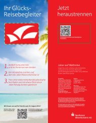 Ihr Glücks- Reisebegleiter - Meine Bank vor Ort