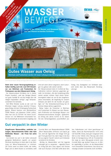 Kundenbrief - OEWA Wasser & Abwasser GmbH