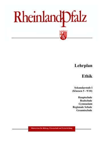 Lehrplan Ethik - Lehrpläne