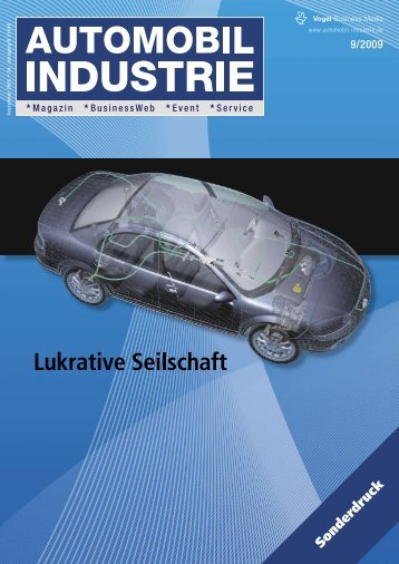 Nachdruck Automobil Industrie 09-2009 - Lukrative Seilschaft