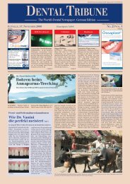 Medicine DENTALTRIBUNE German Edition - Dr. Nicole V. Wagner