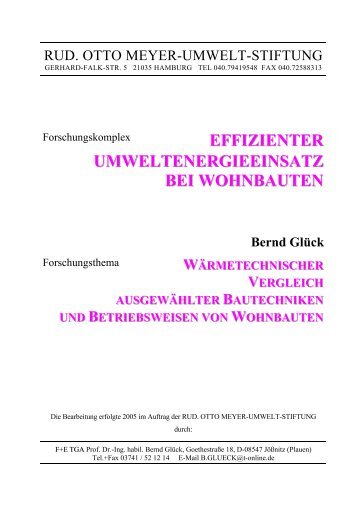 Bericht_Wohnbauten - Prof. Dr. Bernd Glück
