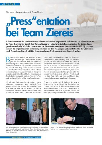 „Press“entation bei Team Ziereis - Aesthetic-Press.com