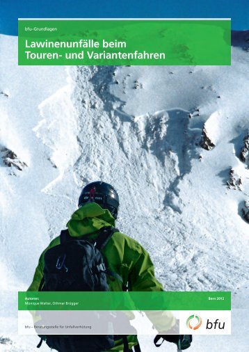 Lawinenunfälle beim Touren- und Variantenfahren - BfU