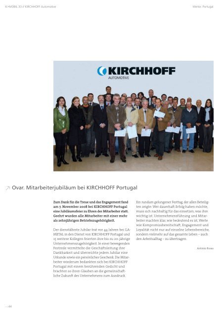 K>MOBIL 33 Ausgabe Juni 2009 (deutsch) - Kirchhoff Gruppe