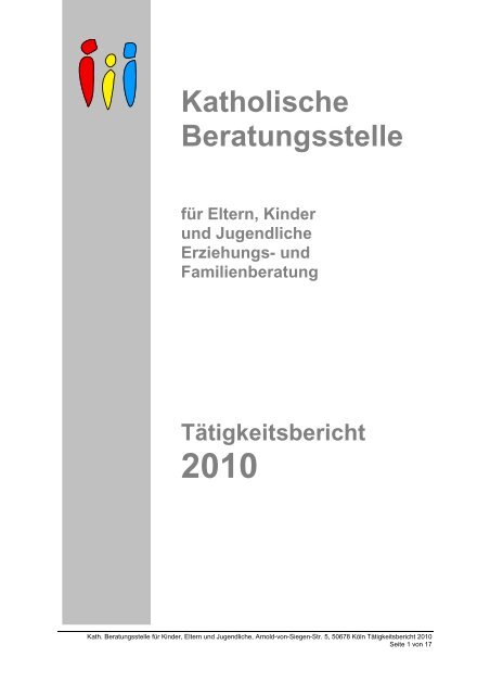 tätigkeitsbericht 2010 A4 vorlage für pdf - Köln-Vernetzt