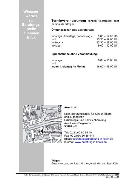 tätigkeitsbericht 2010 A4 vorlage für pdf - Köln-Vernetzt