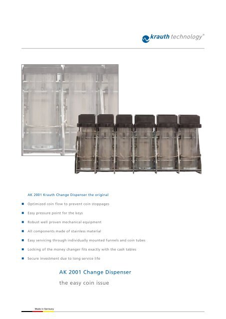 AK 2001 Change Dispenser.pdf - krauth technology GmbH