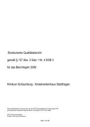 strukturierter Qualitätsbericht 2008 - Kliniken.de